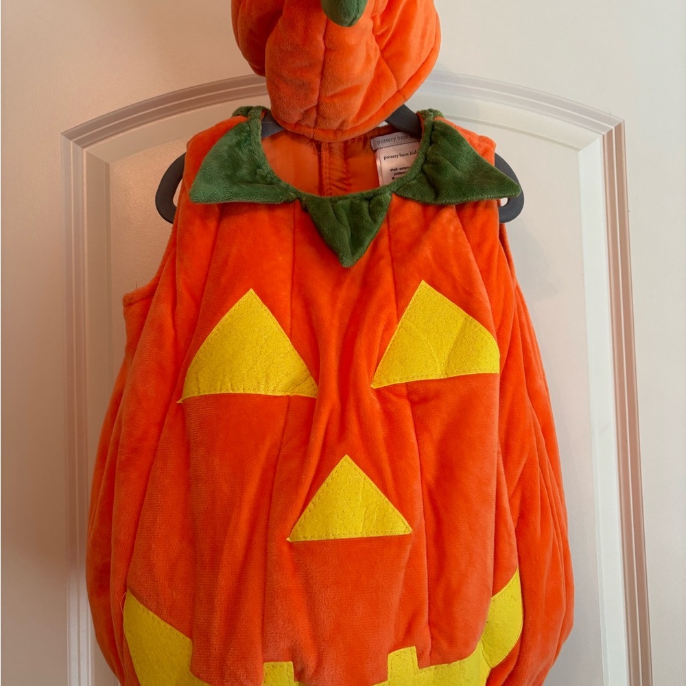 Glow in the Dark Orange Halloween Pumpkin Costume Pottery Barn Kids 3T